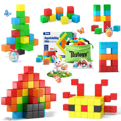 Toylogy 48pcs magnetic blocks pack promotes creative play and early spatial reasoning.