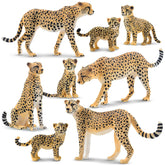Toymany cheetah figurines family group for imaginative play and room decor.