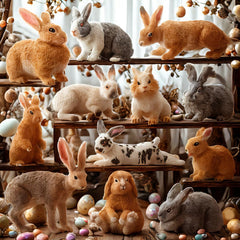 Toymany Dutch rabbit figure adds playful accents to play spaces and displays.