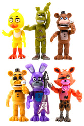 Toysvill FNAF six-pack set featuring Freddy, Bonnie, Chica, Foxy for display and gifting.