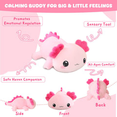 TOYSYM Axolotl weighted plush sleep-ready companion for bedtime snuggles