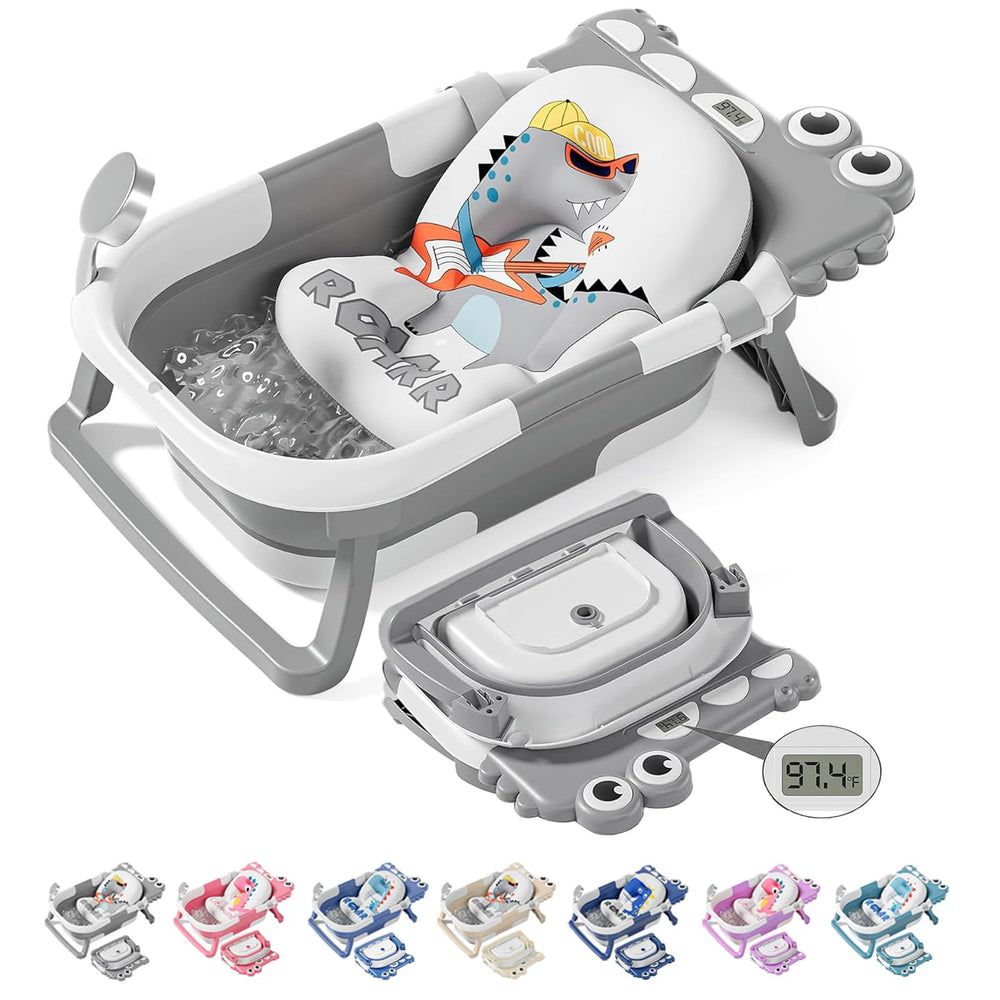 TPN collapsible baby bathtub folded for space-saving storage.