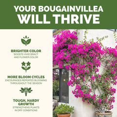 TPS NUTRIENTS Bougainvillea fertilizer label close-up showing product details.
