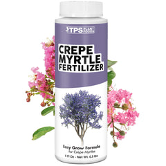TPS NUTRIENTS Crepe Myrtle Fertilizer bottle ready for feeding.