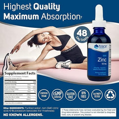 Trace Minerals Ionic Zinc liquid drops for convenient, fast-absorbing zinc supplementation.
