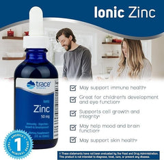 Trace Minerals Ionic Zinc USA source highlighting American-sourced trace minerals.