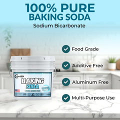 Trade Grade Pure Baking Soda powder for cooking-uses; great for doughs and cakes.