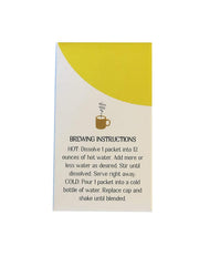 Ready-to-use TJ's ginger drink mix packet for on-the-go hydration.