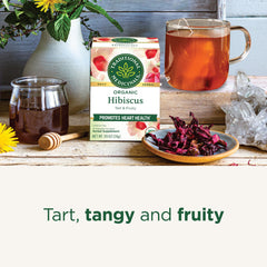 Traditional Medicinals hibiscus blend with blackberry leaf and lemongrass aroma