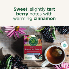 Traditional Medicinals Elderberry berries highlight the flavor profile in Immune Zoom