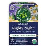 Traditional Medicinals Nighty Night tea cup ready to brew for a calming bedtime ritual