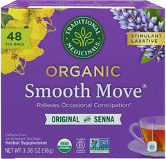 Traditional Medicinals Smooth Move tea bag for overnight relief.