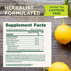 Traditional Medicinals Organic Everyday Detox Lemon packaging showing non-GMO and organic certifications.
