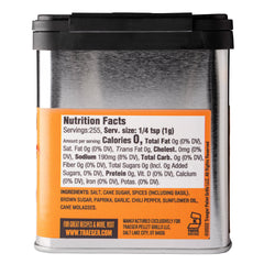 Traeger Garlic-Chili Rub 9oz tin, convenient stackable packaging for quick seasoning.