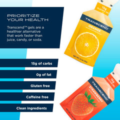 Transcend orange gel close-up, bright flavor on the go.