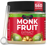 Transparency Foods Monk Fruit Sweetener bottle highlights zero calories for everyday coffee and tea.