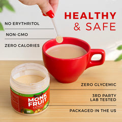 Transparency Foods Monk Fruit Pour bottle shows versatile use in sauces and dressings.