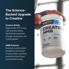 Transparent Labs Creatine HMB scoop dispense shows easy dosing for consistent results.