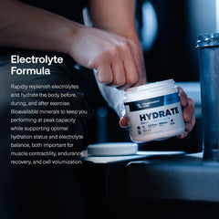 Close-up of Transparent Labs Hydrate coconut water powder for natural electrolytes