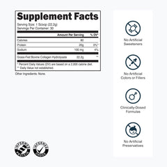 Transparent Labs hydrolyzed collagen peptides shown as premium powder for easy digestion.