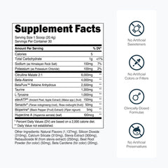 Transparent Labs Stim-Free Pre-Workout Tropical Punch label emphasizing full ingredient transparency.