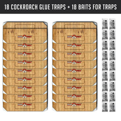 TRAP A PEST roach trap indoor sticky 18-pack side packaging for discreet placement.