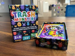 Trash Monsters line-up showing numbers 1 to 10 for sequencing play.