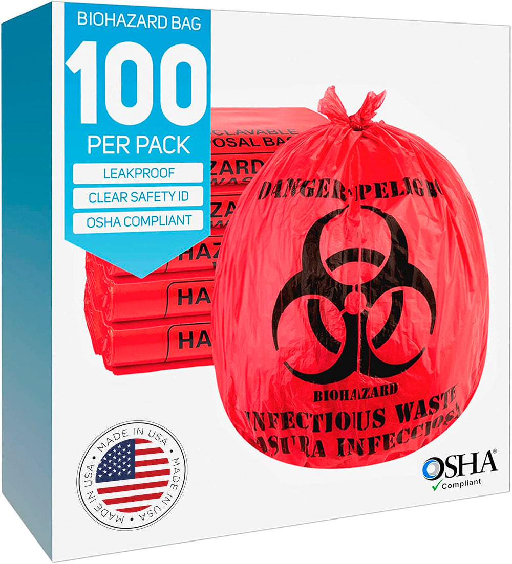 Trashanium red 10-gallon biohazard bag keeps waste contained and compliant