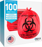 Trashanium red 10-gallon biohazard bag keeps waste contained and compliant