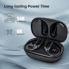 TRAUSI earbuds IPX7 waterproof design withstands sweat and rain during workouts.
