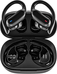 TRAUSI wireless earbuds in the charging case showcase easy on-the-go charging.
