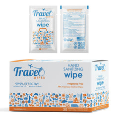 Travel Wipes hand sanitizing compact pack for on-the-go cleansing