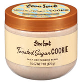 Tree Hut Frosted Sugar Cookie Scrub jar with creamy exfoliating texture for smooth, hydrated skin daily