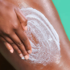 Natural oils and shea butter in Merry Mint scrub for deep hydration.