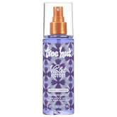 Tree Hut Violet Victory fragrance mist bottle with lavender label for versatile hair and body use.
