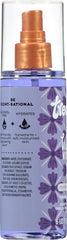 Tree Hut Violet Victory mist spray nozzle close-up showing quick-dry, non-sticky formula.