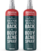TreeActiv salicylic acid back spray bottle for bacne and chest skin.
