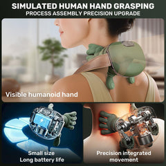 TREEFIA 4D kneading massage mimics palm strokes for full upper back and neck coverage
