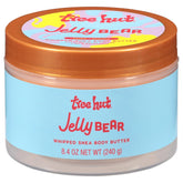 Tree Hut Jelly Bear whipped body butter jar delivers lightweight hydration for silky skin.