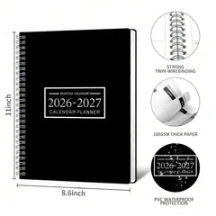 TREES planner opened to year-at-a-glance page for quick planning