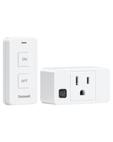 TREEWELL remote-control outlet with magnetic switch on wall for easy lighting control