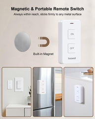 TREEWELL wall-mount switch sticks securely for quick, convenient access