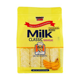 TRENZY GAHM rice crackers in the classic milk package for crisp, convenient snacking.