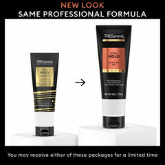 TRESemmé Gel Ultra Hold on damp hair ready for shaping with grip