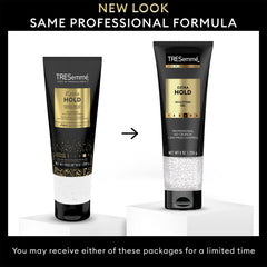 Close-up of TRESemmé gel texture showing smooth, non-crunch hold.