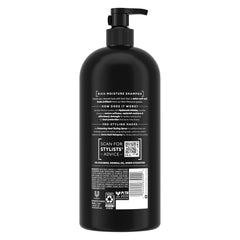 TRESemmé Rich Moisture Shampoo with Hyaluronic Acid highlights deep hydration and detangling.
