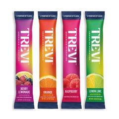 TREVI Berry Lemonade electrolyte packet dissolving for hydration