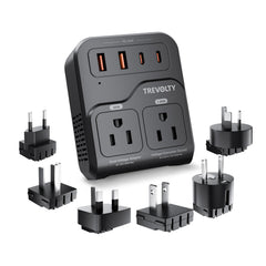 TREVOLTY 2000W converter in compact travel form ideal for international trips