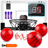 TREYWELL indoor door hoop with electronic scoreboard boosts home gym motivation.