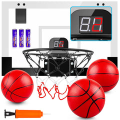 TREYWELL indoor door hoop with electronic scoreboard boosts home gym motivation.